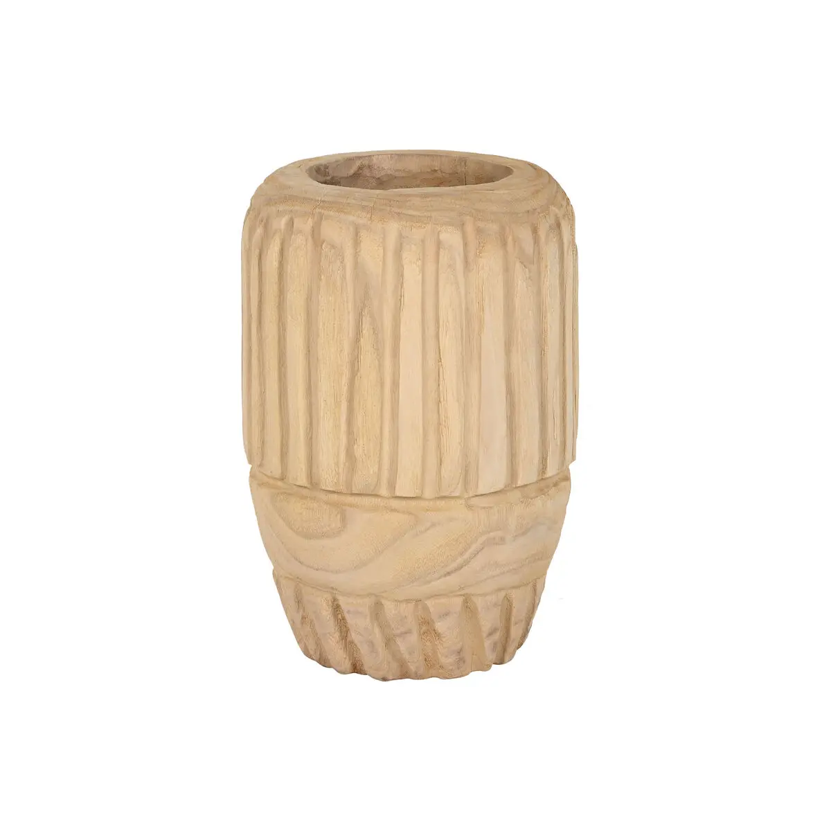 Vaso Home ESPRIT Naturale Legno di paulownia 29 x 29 x 42 cm