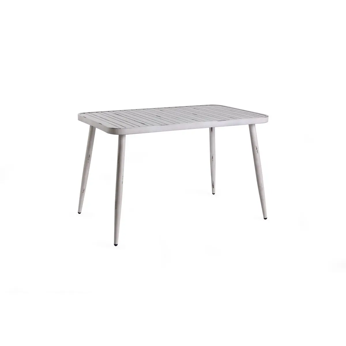 Tavolo da Pranzo Home ESPRIT Bianco Alluminio 120 x 75 x 75 cm