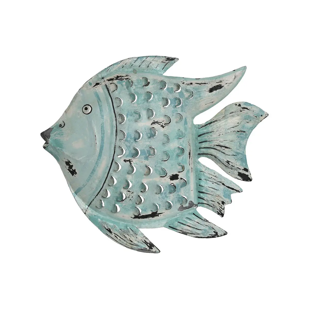 Decorazione da Parete Home ESPRIT Pesce Mediterraneo 37 x 7 x 33 cm