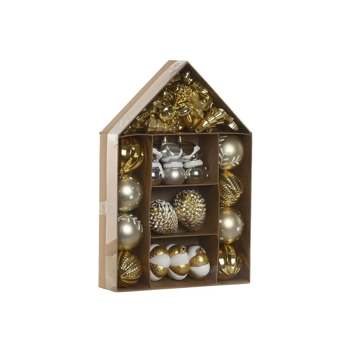 Palle di Natale Home ESPRIT Dorato PVC 24 x 6 x 35 cm