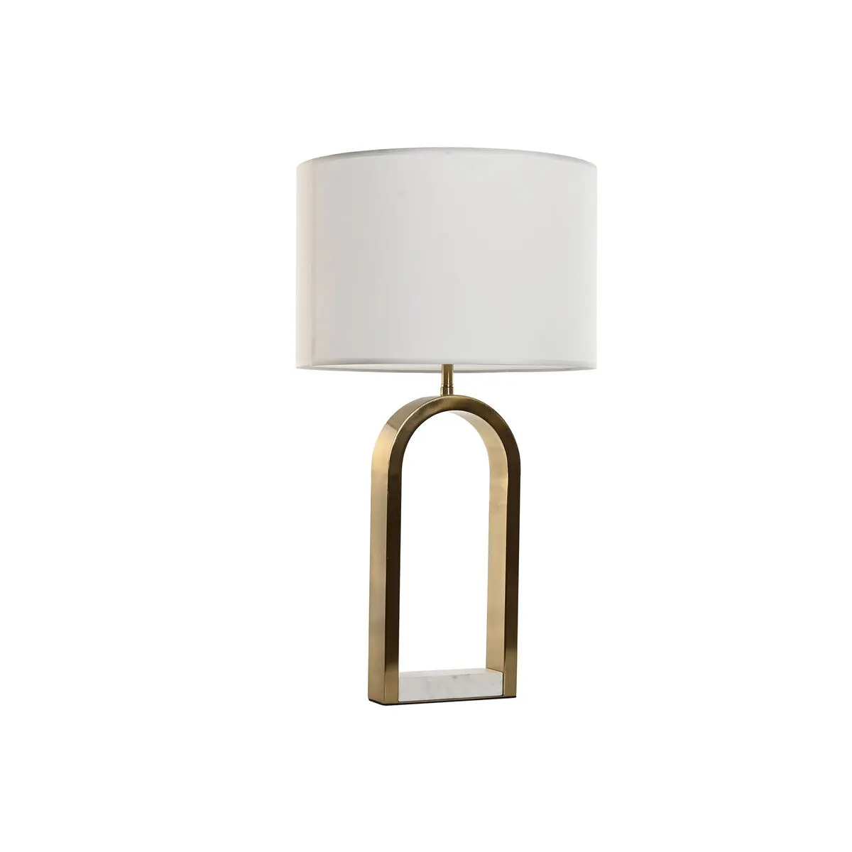 Lampada da tavolo Home ESPRIT Bianco Dorato Marmo Ferro 50 W 220 V 38 x 38 x 70 cm