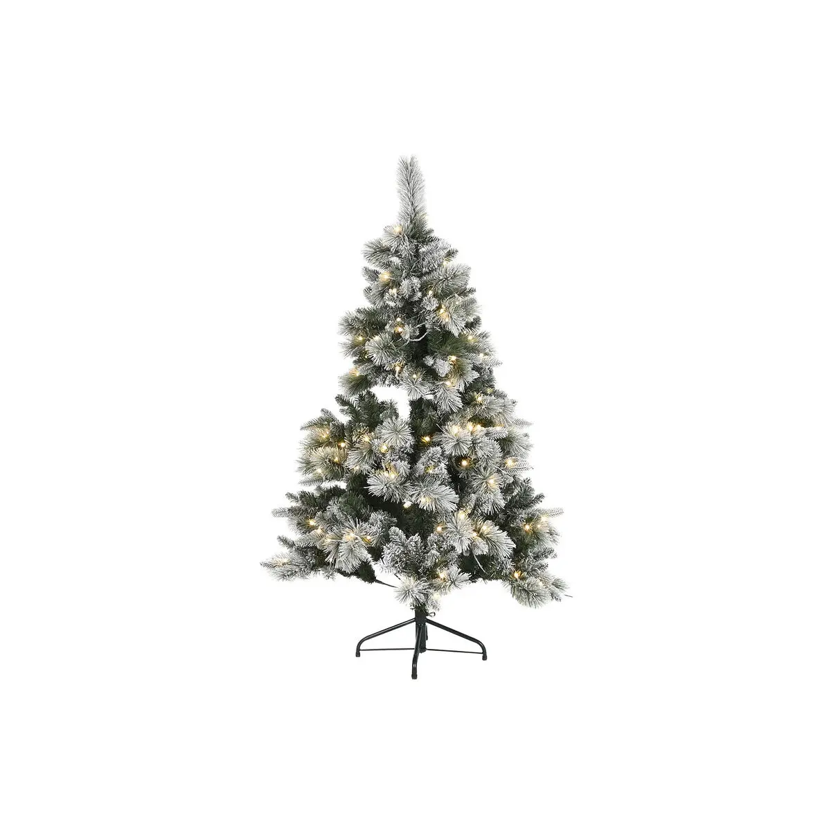 Albero di Natale Home ESPRIT Verde PVC Metallo Nevoso 96 x 96 x 150 cm