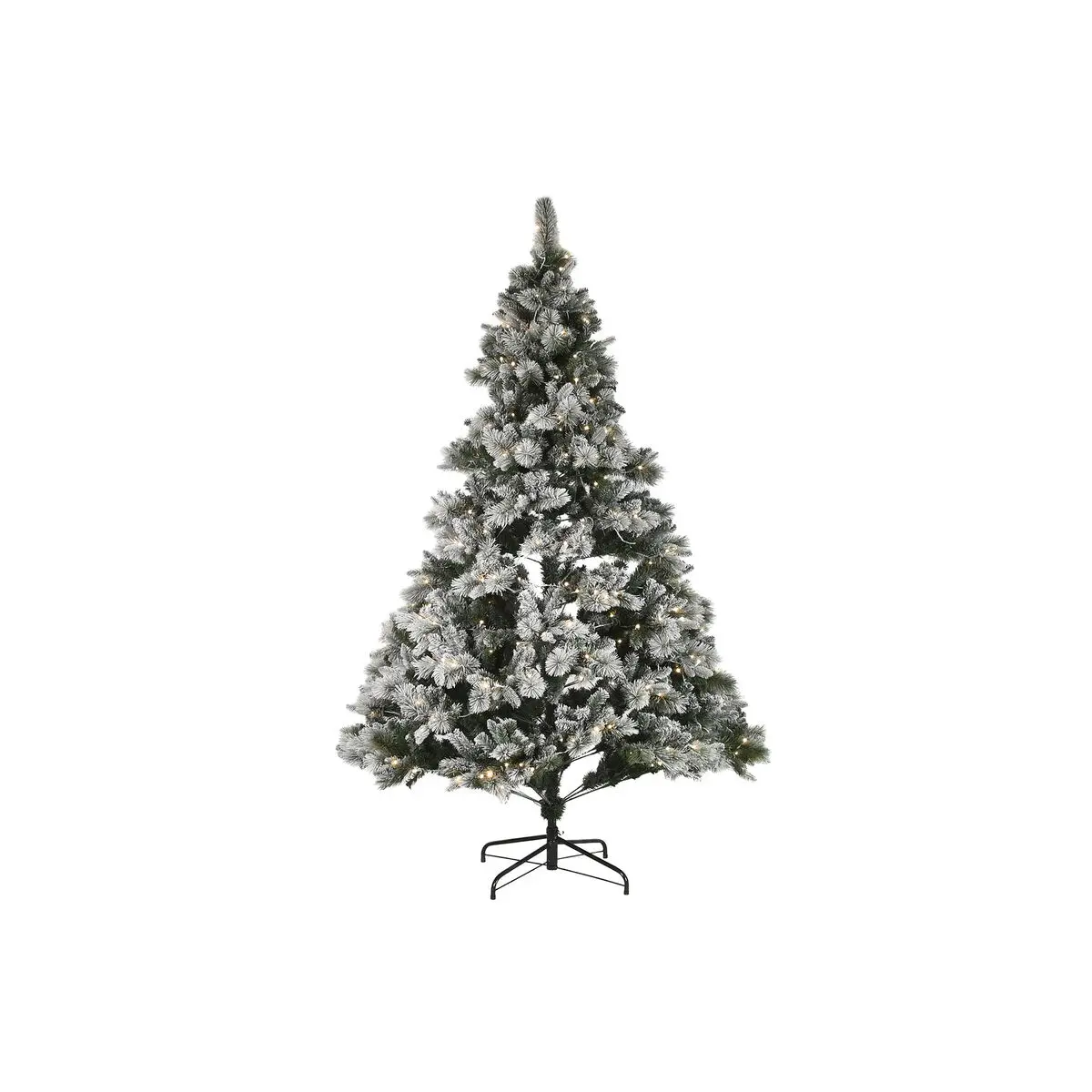 Albero di Natale Home ESPRIT Verde PVC Metallo Nevoso 155 x 155 x 240 cm