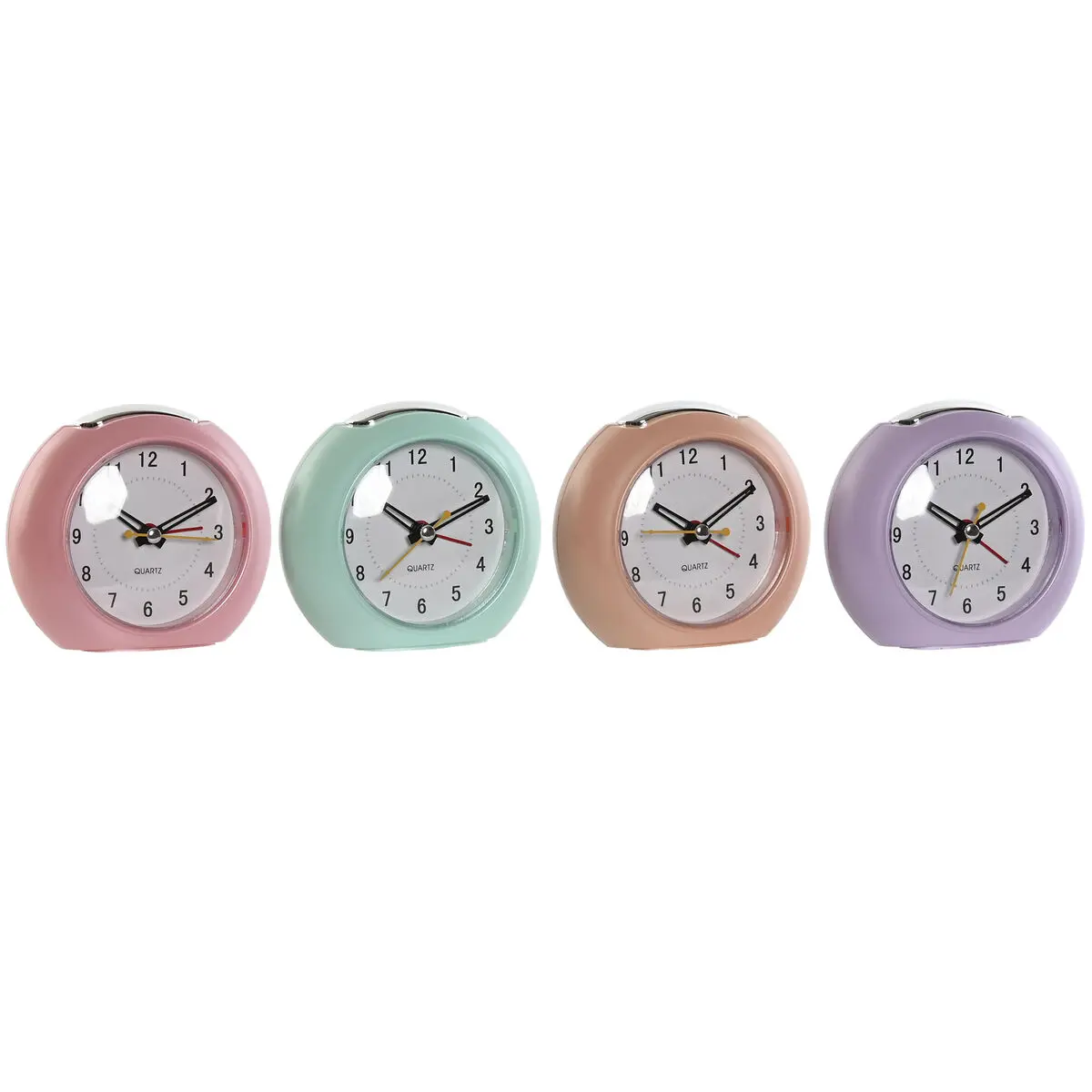 Orologio da Tavolo Home ESPRIT Rosa Corallo Lilla 10 x 4,7 x 9 cm