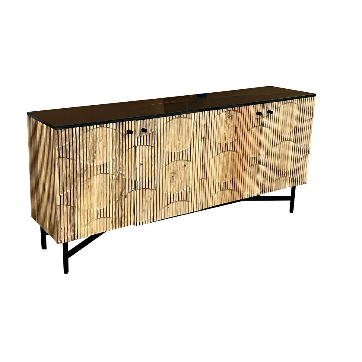 Credenza Home ESPRIT Marmo Acacia 175 x 40 x 76 cm