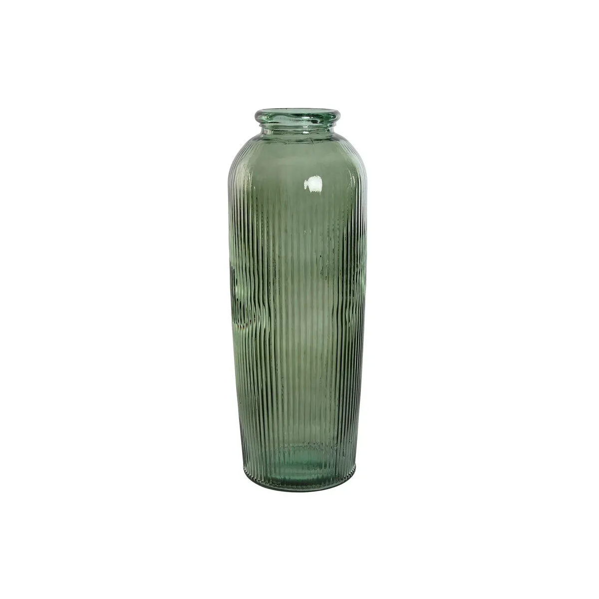 Vaso Home ESPRIT Verde Vetro riciclato 30 x 30 x 72 cm