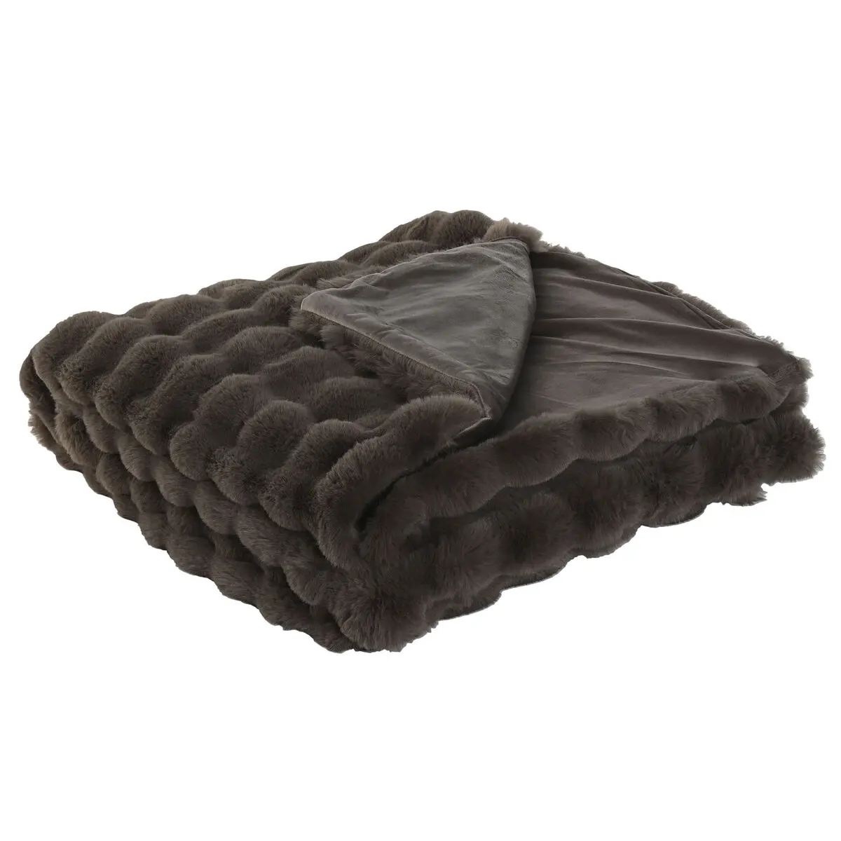 Coperta Home ESPRIT Marrone 220 x 240 x 1 cm