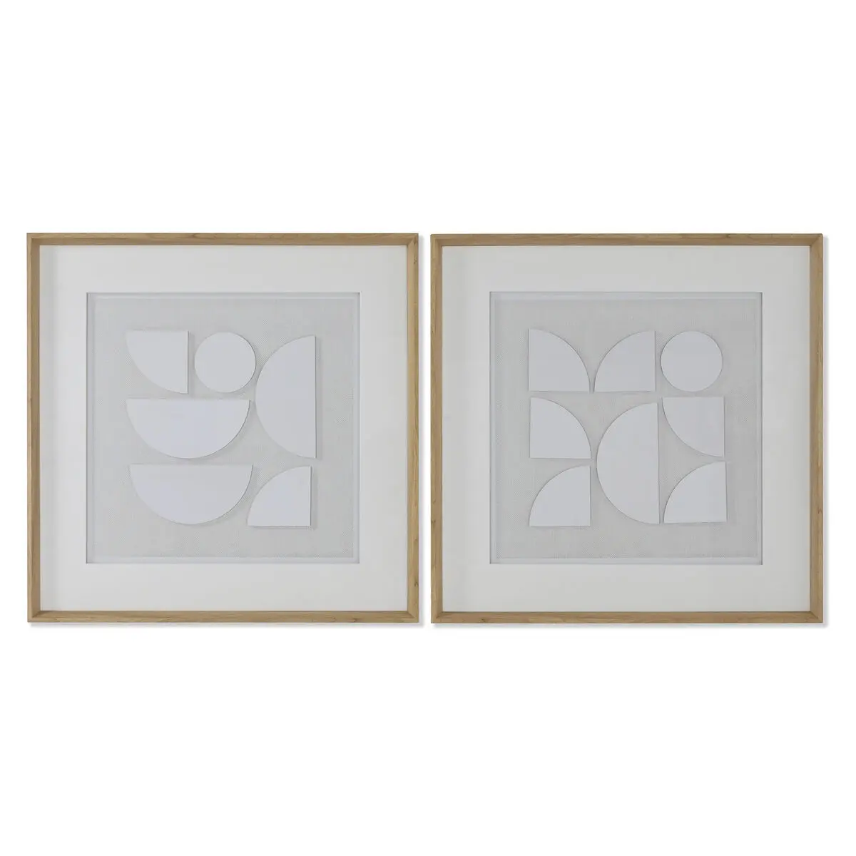 Quadro Home ESPRIT Bianco Naturale Moderno 60 x 4 x 60 cm (2 Unità)