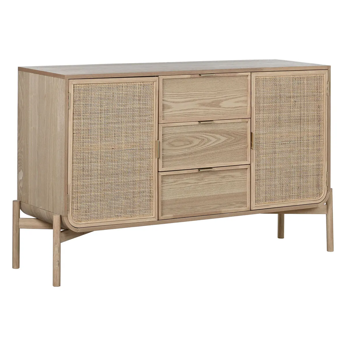 Credenza Home ESPRIT Rattan Abete 136 x 38 x 80 cm