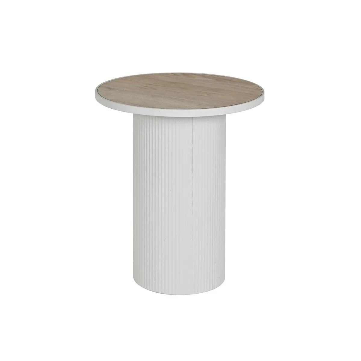 Tavolo aggiuntivo Home ESPRIT Bianco Metallo Legno MDF 46 x 46 x 56 cm