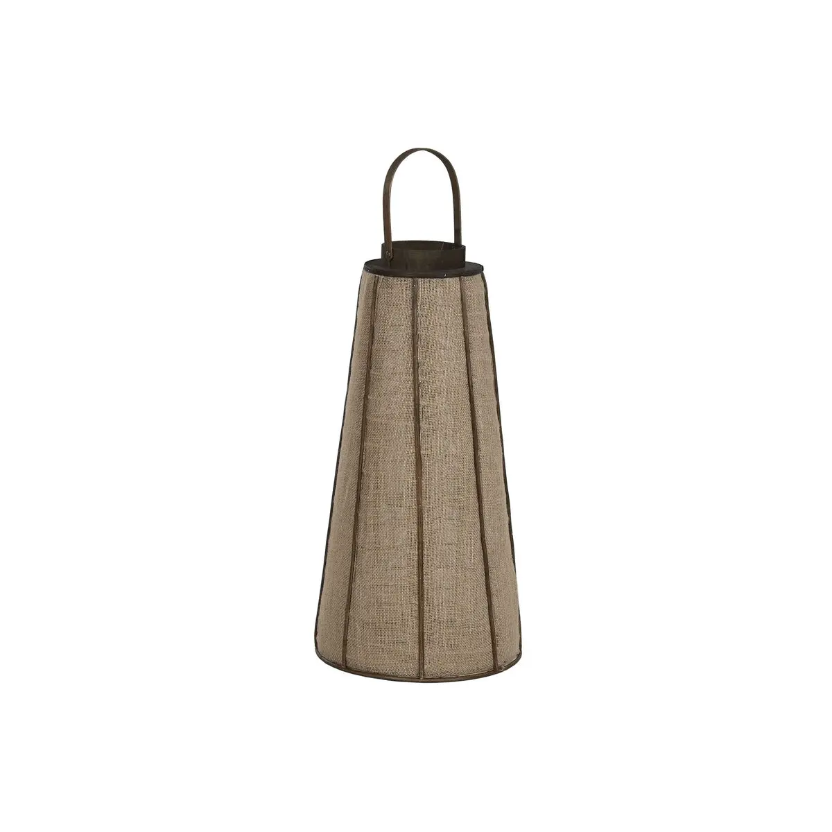 Portacandele Home ESPRIT Naturale Juta Bambù 33,5 x 33,5 x 66 cm