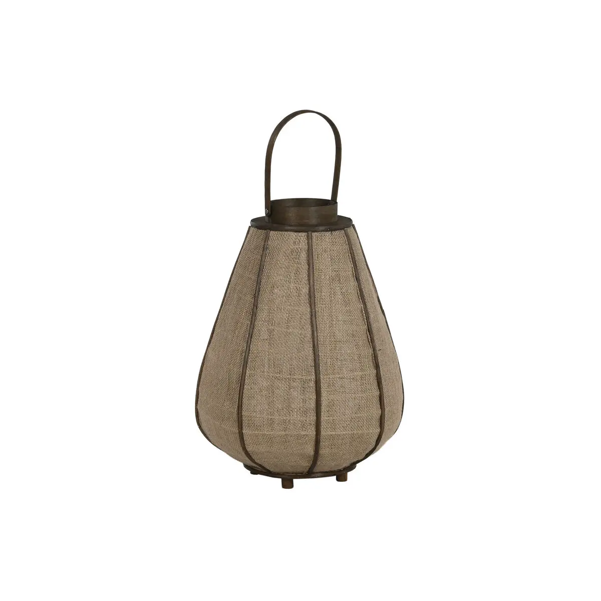 Portacandele Home ESPRIT Naturale Juta Bambù 36 x 36 x 48,5 cm