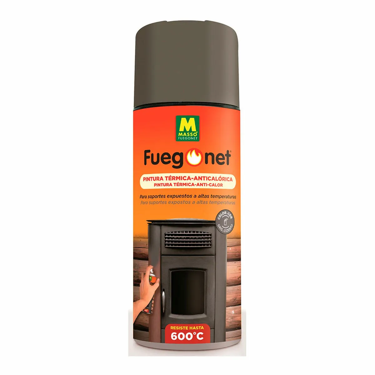 Vernice anti-calore Massó Fuegonet Spray Grigio