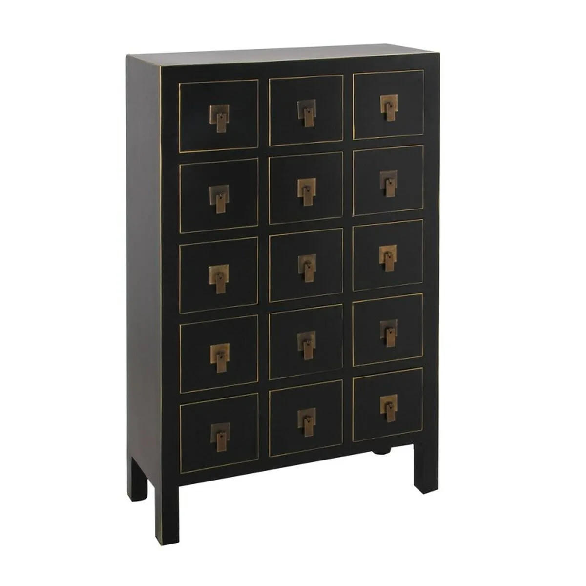 Credenza ORIENTE 63 x 26 x 104,5 cm Nero Dorato Legno