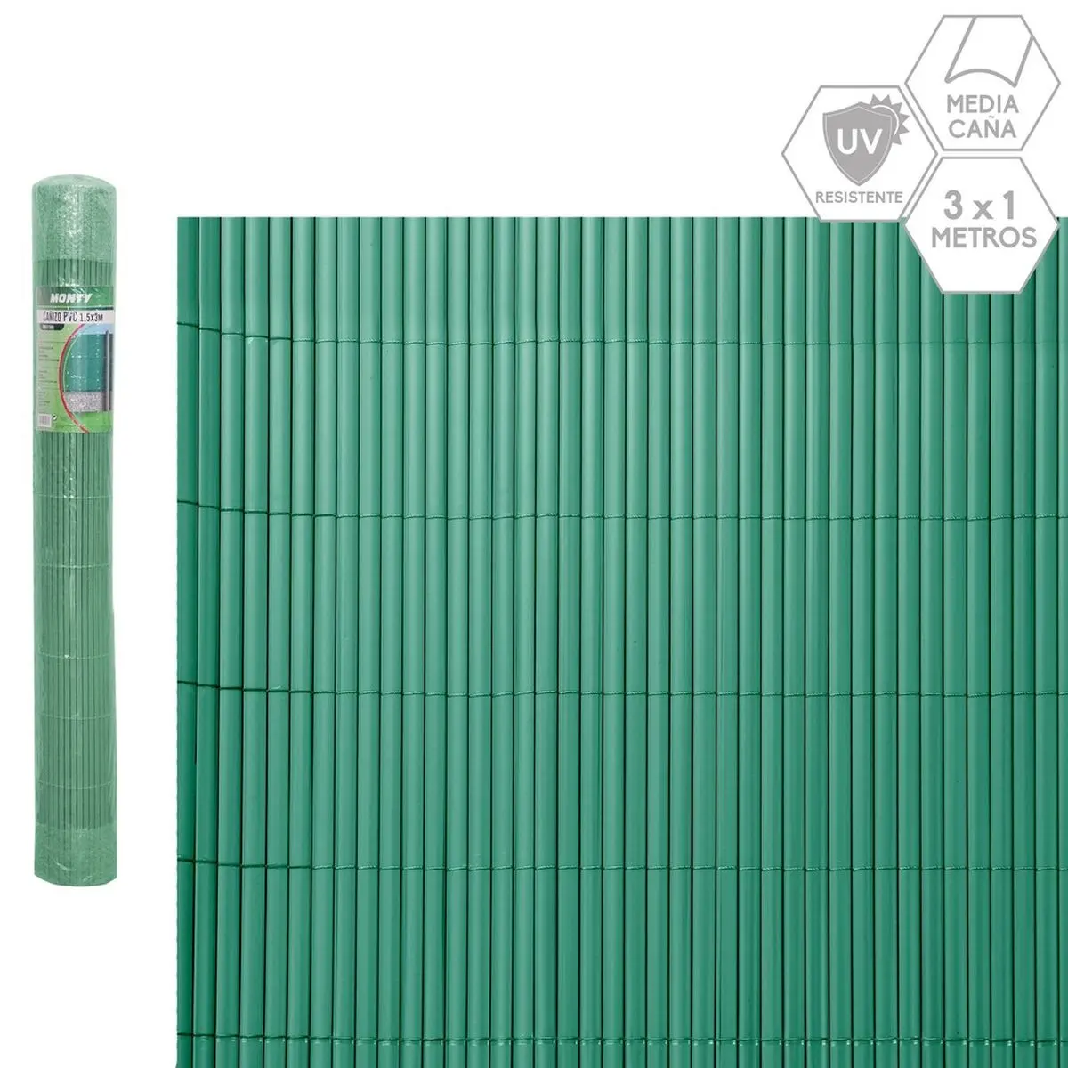 Divisorio Verde PVC Plastica 3 x 1 cm