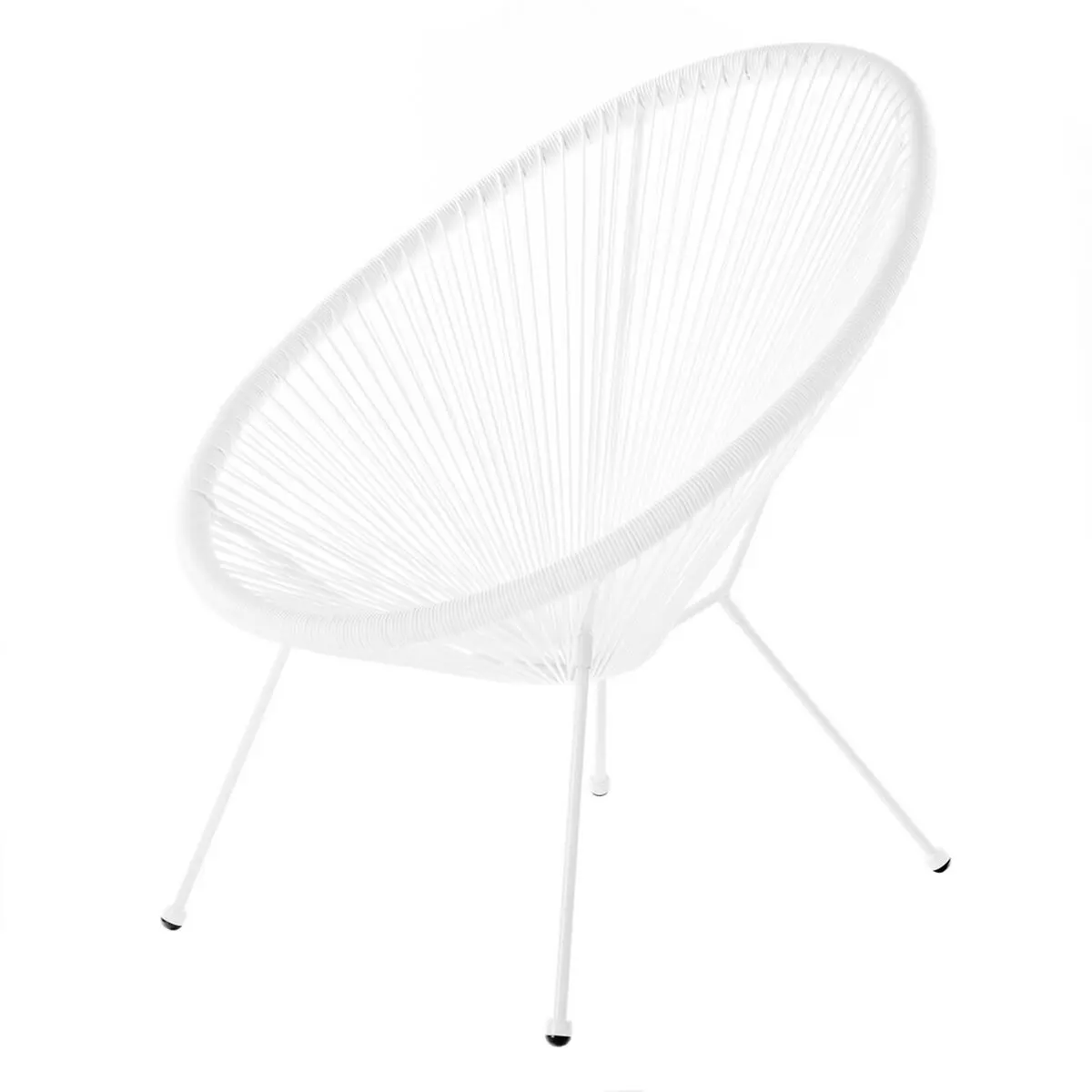 Poltrona da giardino Acapulco 73 x 80 x 85 cm Bianco Rattan