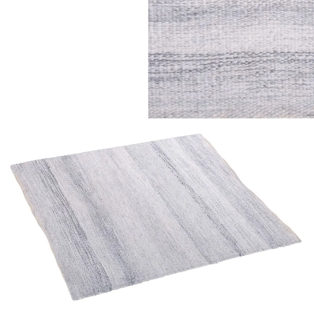 Tappeto per Esterni Goa 160 x 230 x 0,5 cm PET Bianco/Grigio