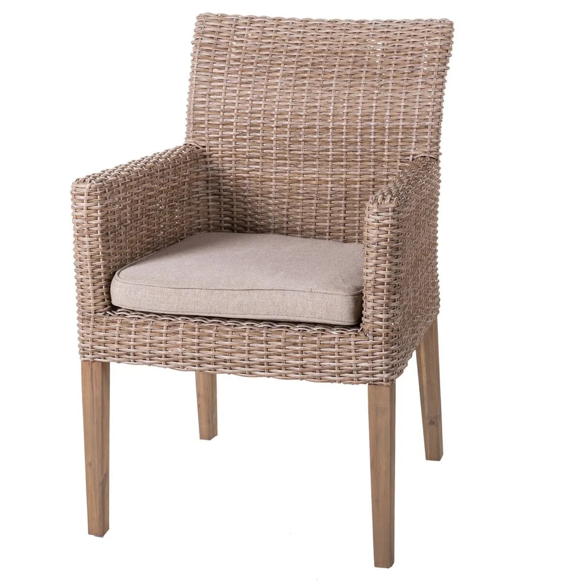 Sedia da giardino Patsy Naturale Legno Rattan 58 x 63 x 86 cm