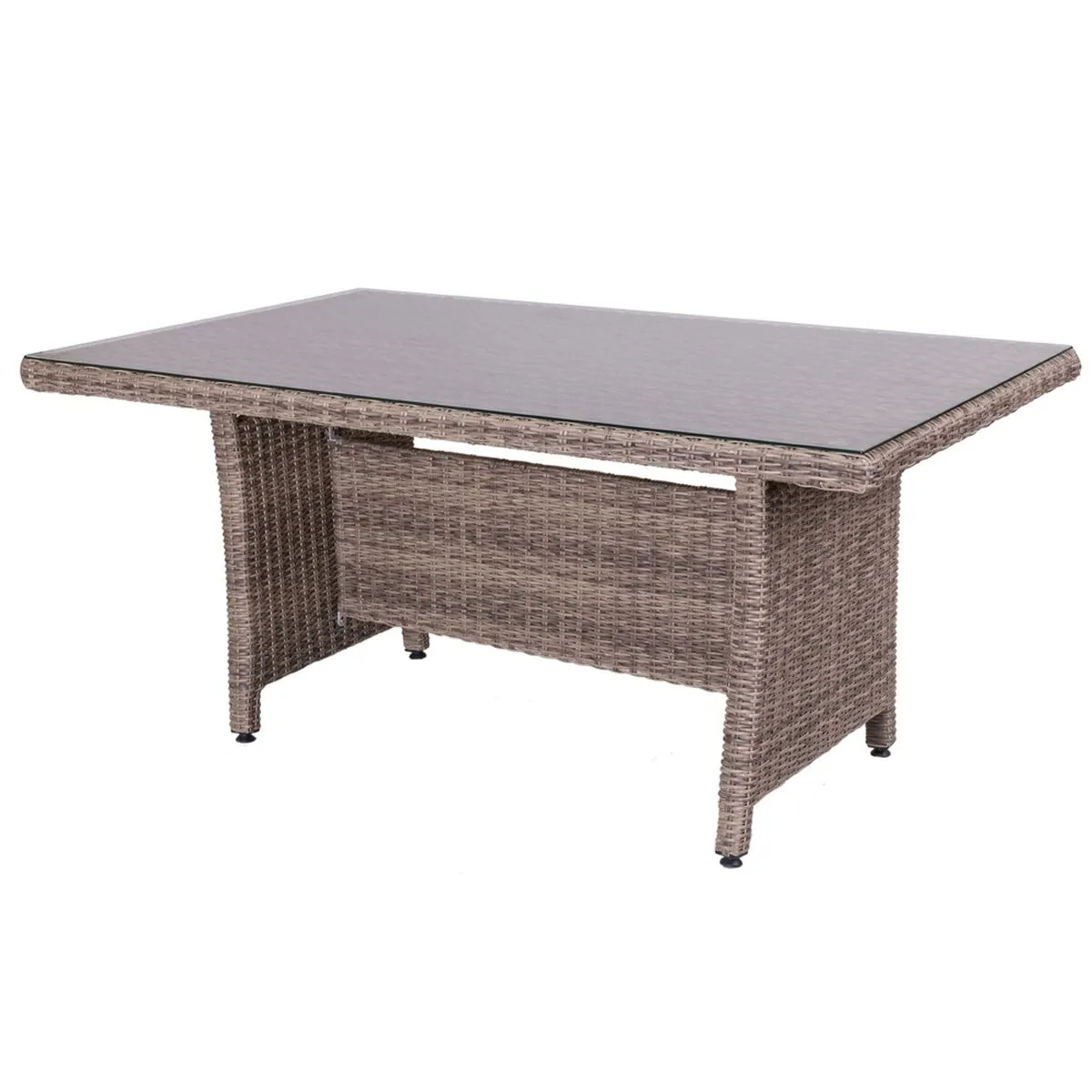 Tavolo da Pranzo Patsy 160 x 100 x 75 cm Cristallo Rattan