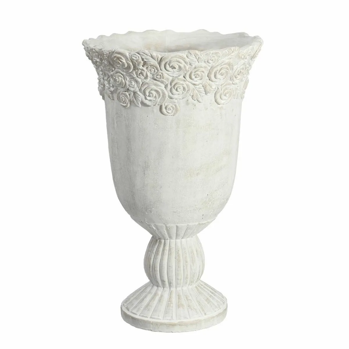 Vaso 31 x 31 x 47,5 cm Cemento Bianco