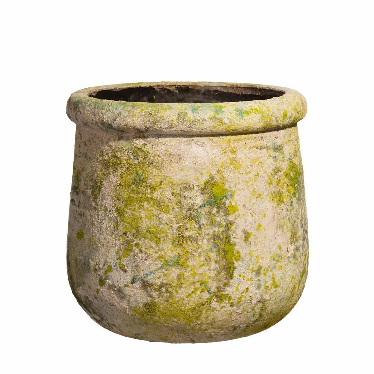 Vaso Verde Crema Ceramica 44,5 x 44,5 x 44,5 cm