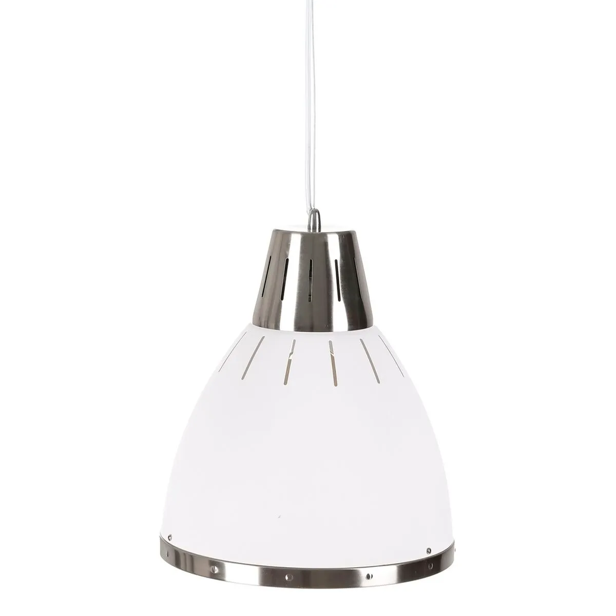 Lampadario Metallo Bianco 30 x 30 x 35 cm industriale