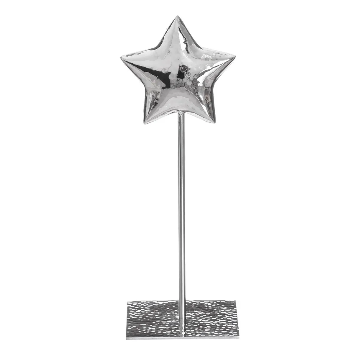 Statua Decorativa Stella Argento 10 x 10 x 28 cm