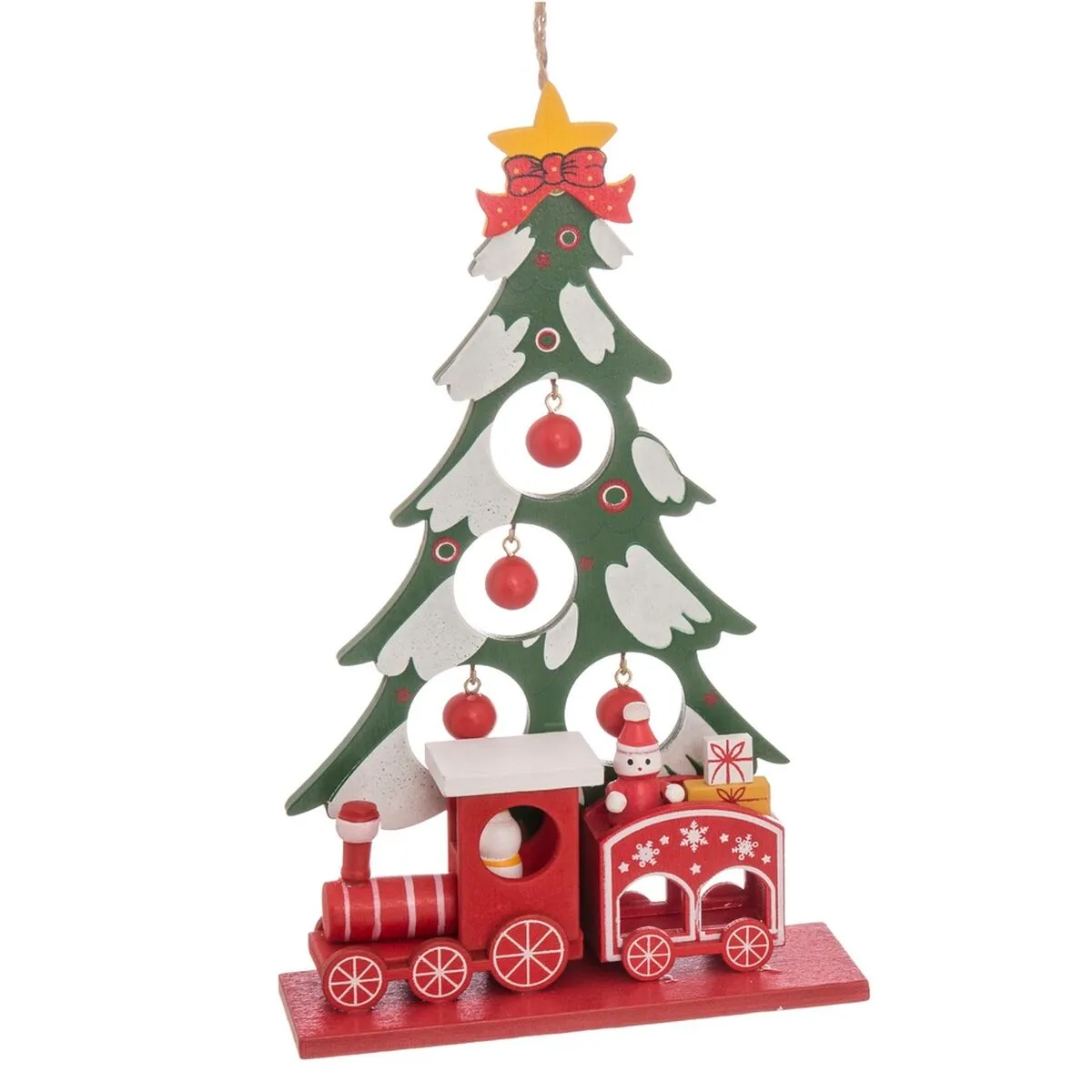 Decorazione Natalizia Multicolore Legno MDF Albero di Natale 20 x 12 x 4 cm