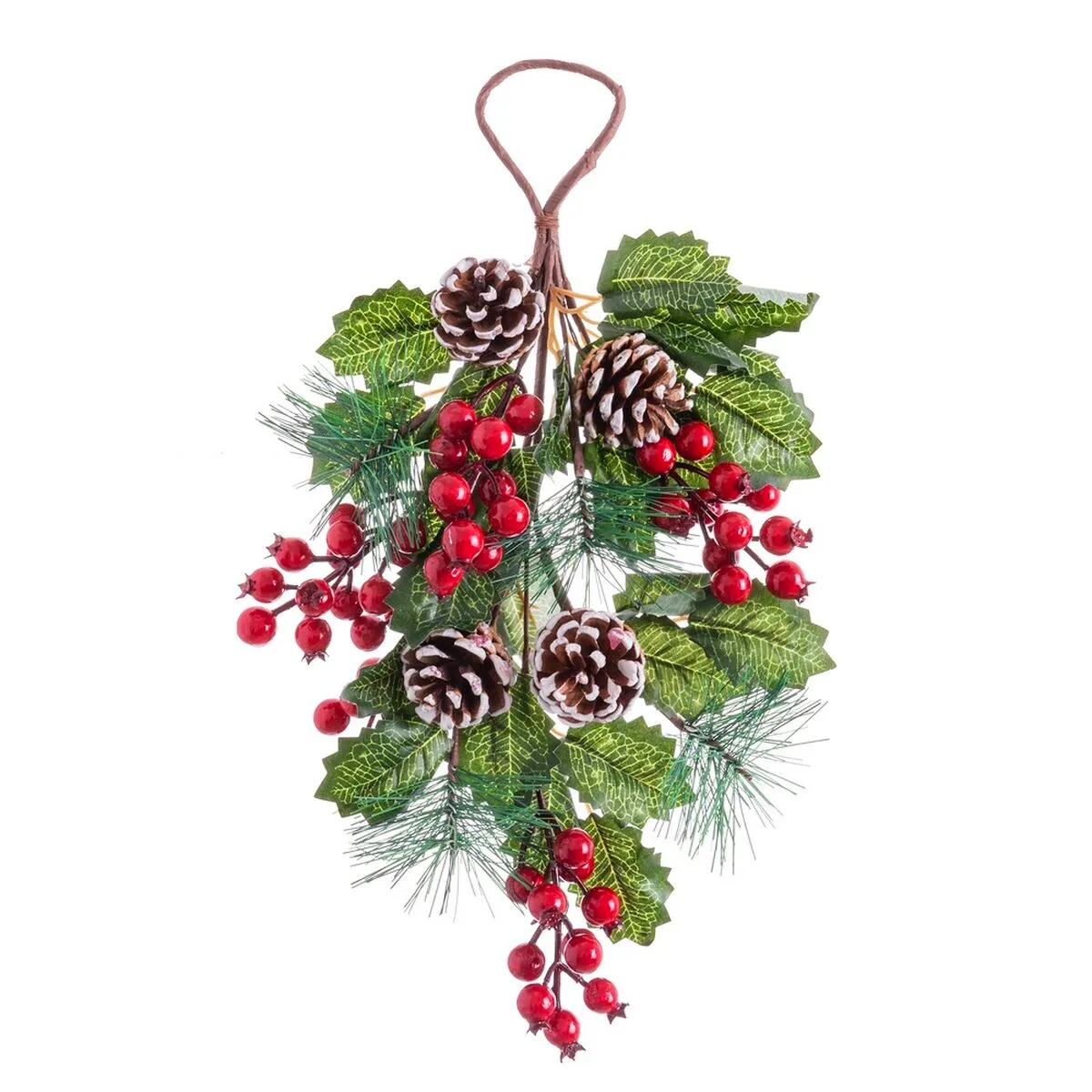 Appendino per Porte Natale Rosso Verde Naturale Plastica 43 cm