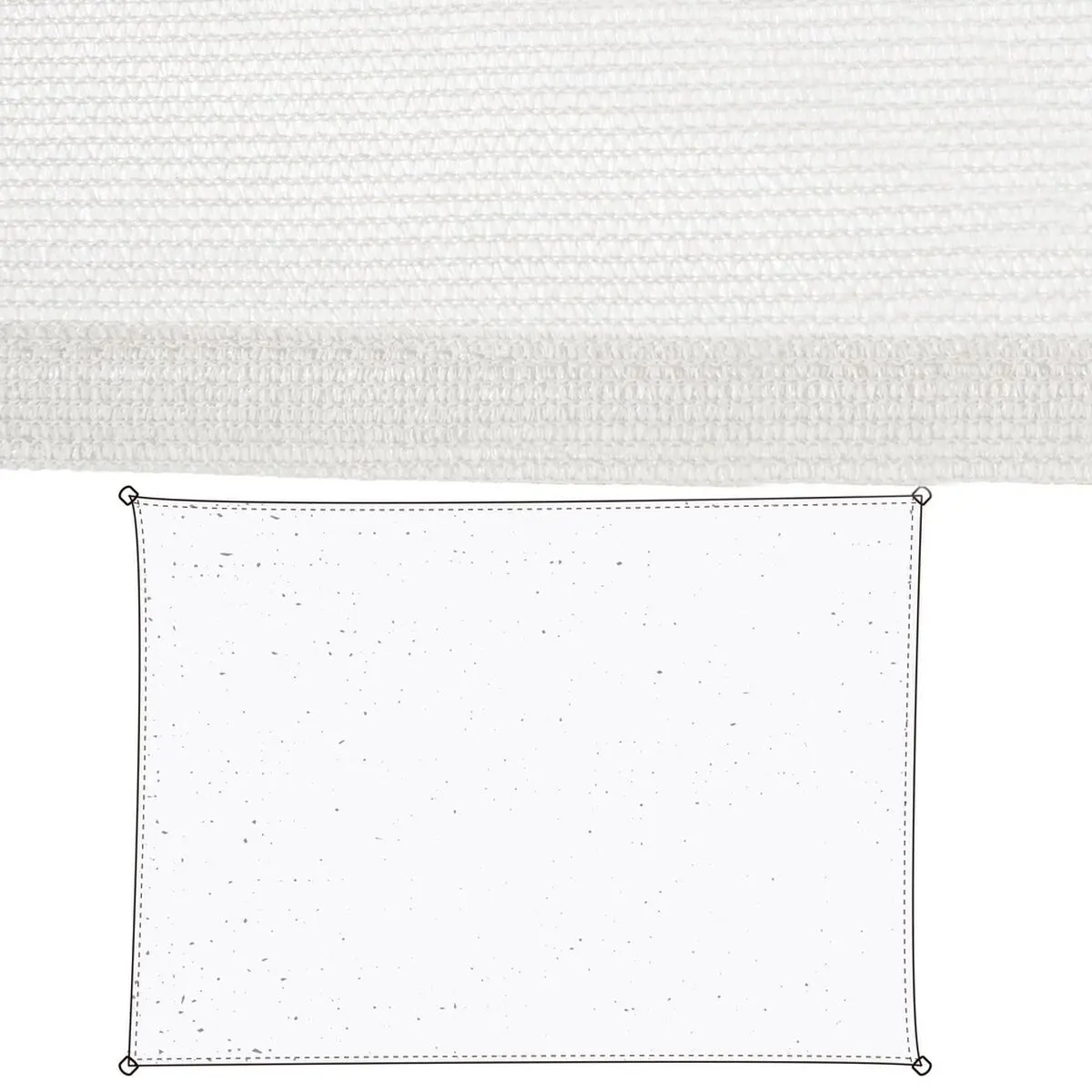 Vele parasole Bianco Polietilene 350 x 1 x 500 cm