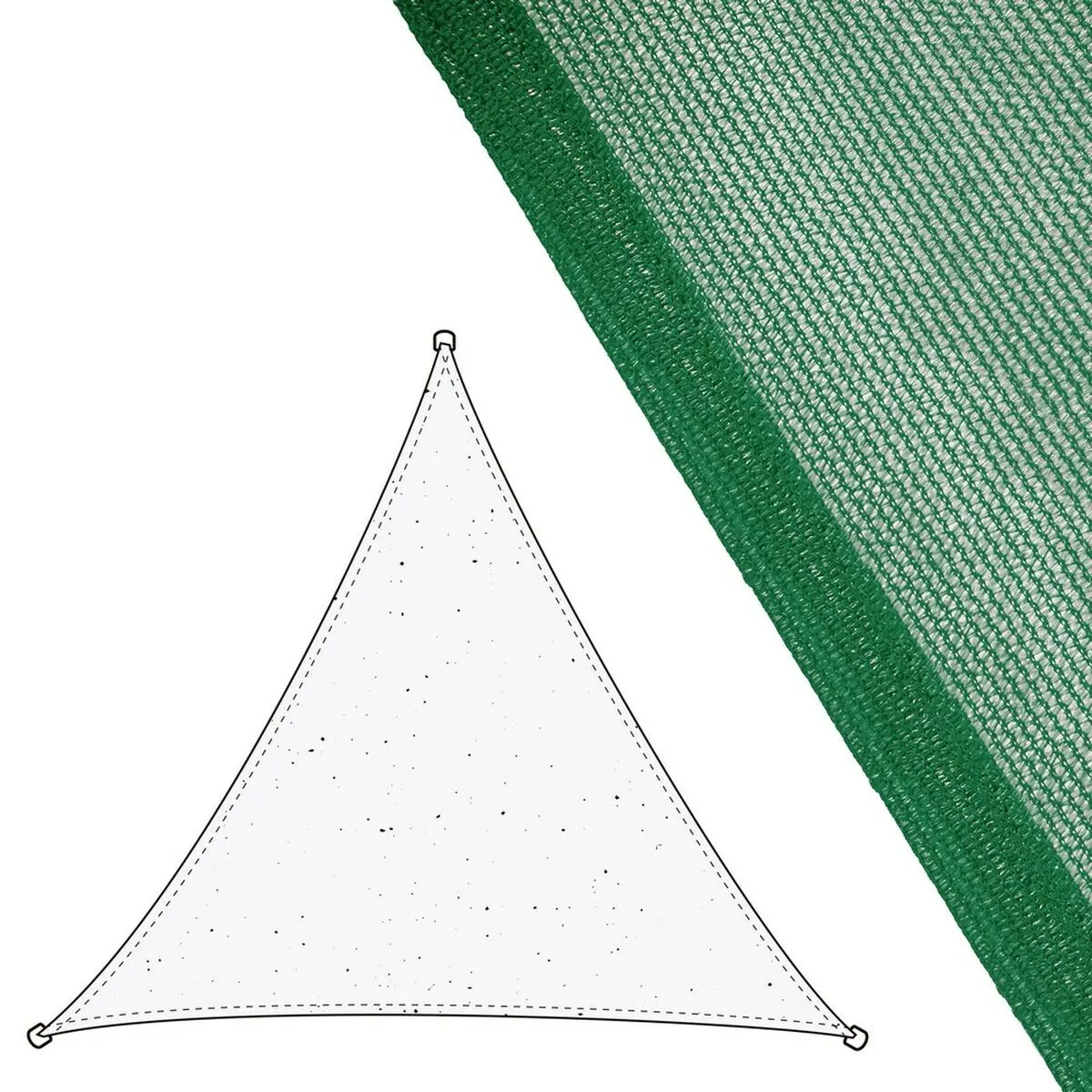 Vele parasole Tenda 3,5 x 3,5 m Verde Polietilene 350 x 350 x 0,5 cm