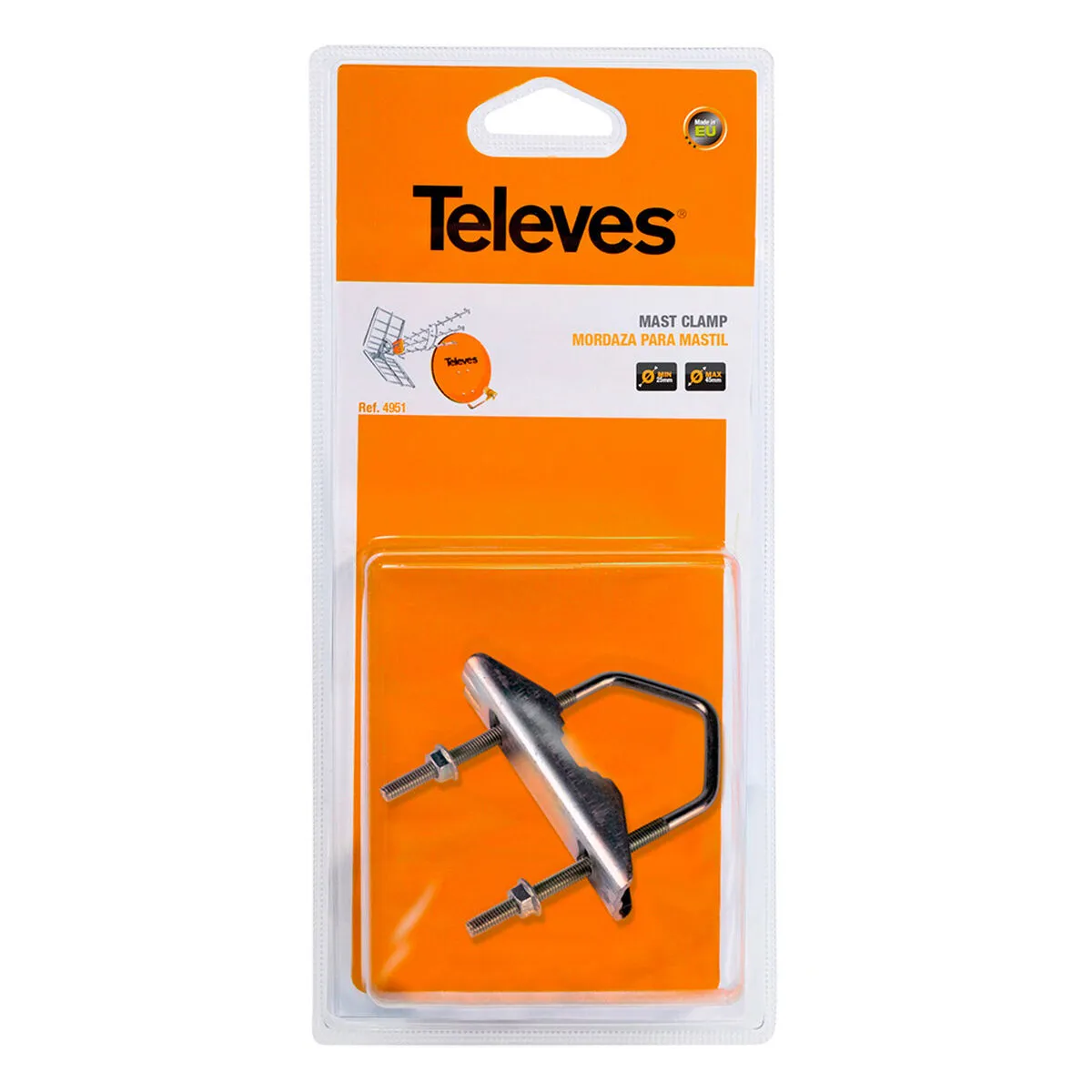 Morso TELEVES Ø 25-45 mm Albero acciaio galvanizzato