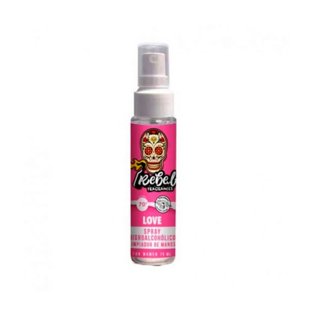 Lozione Igienizzante per Mani Rebel Love Spray (75 ml)