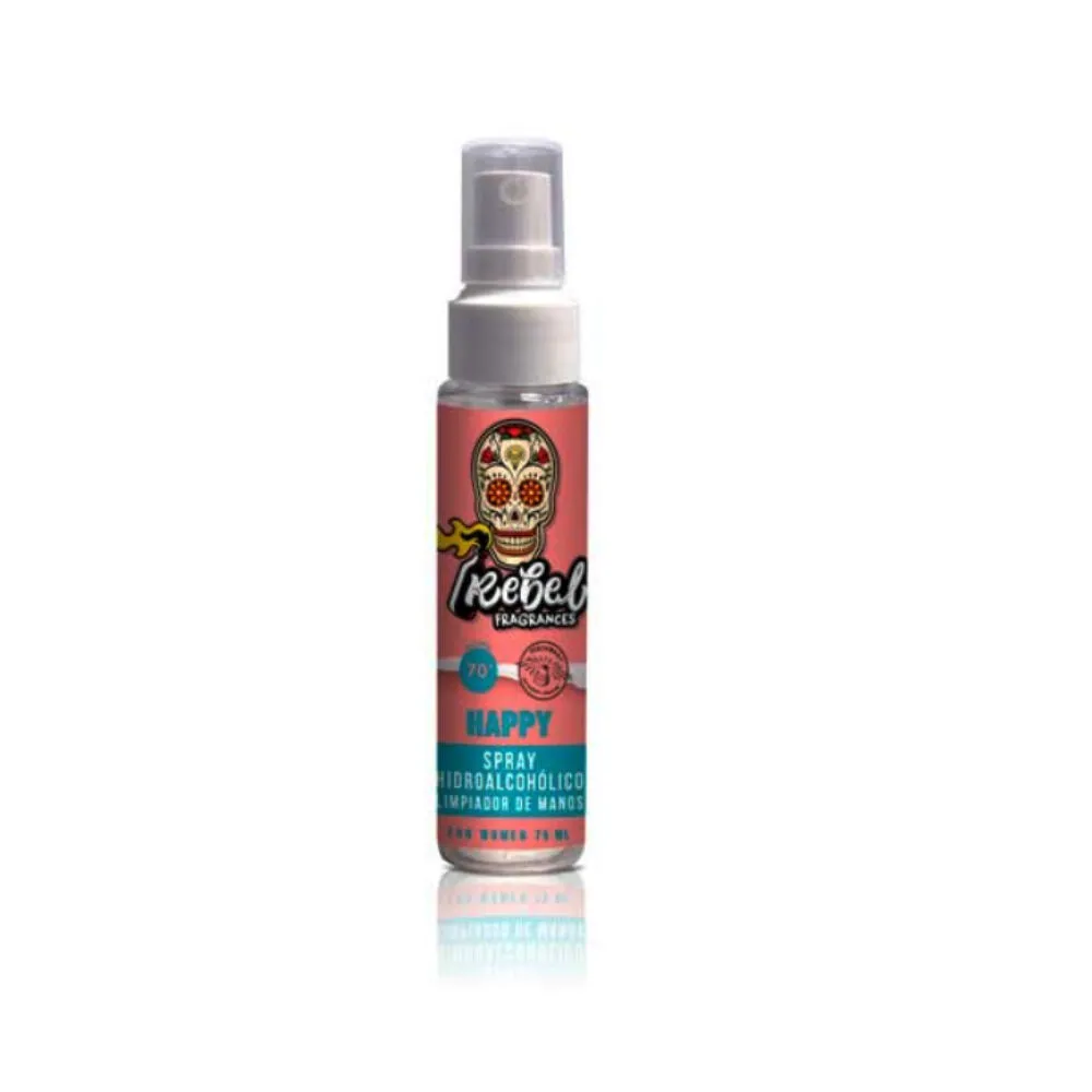 Lozione Igienizzante per Mani Rebel Happy Spray (75 ml)