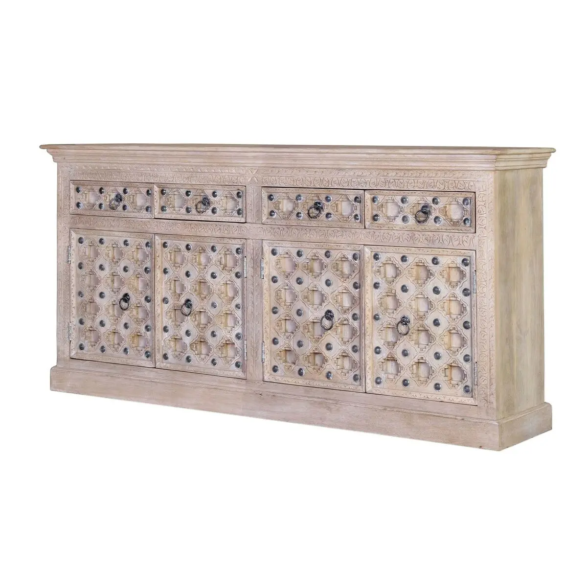 Credenza Alexandra House Living Naturale Legno di mango 190 x 92 x 40 cm