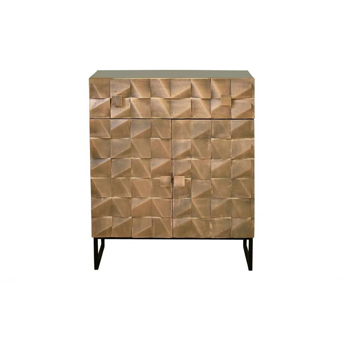 Credenza Alexandra House Living Marrone scuro Ferro Legno di mango 80 x 98 x 42 cm