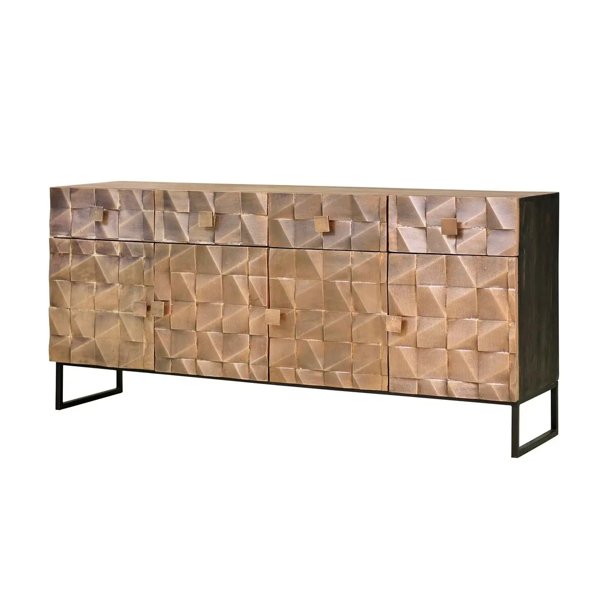 Credenza Alexandra House Living Marrone scuro Bronce Legno di mango 170 x 80 x 42 cm