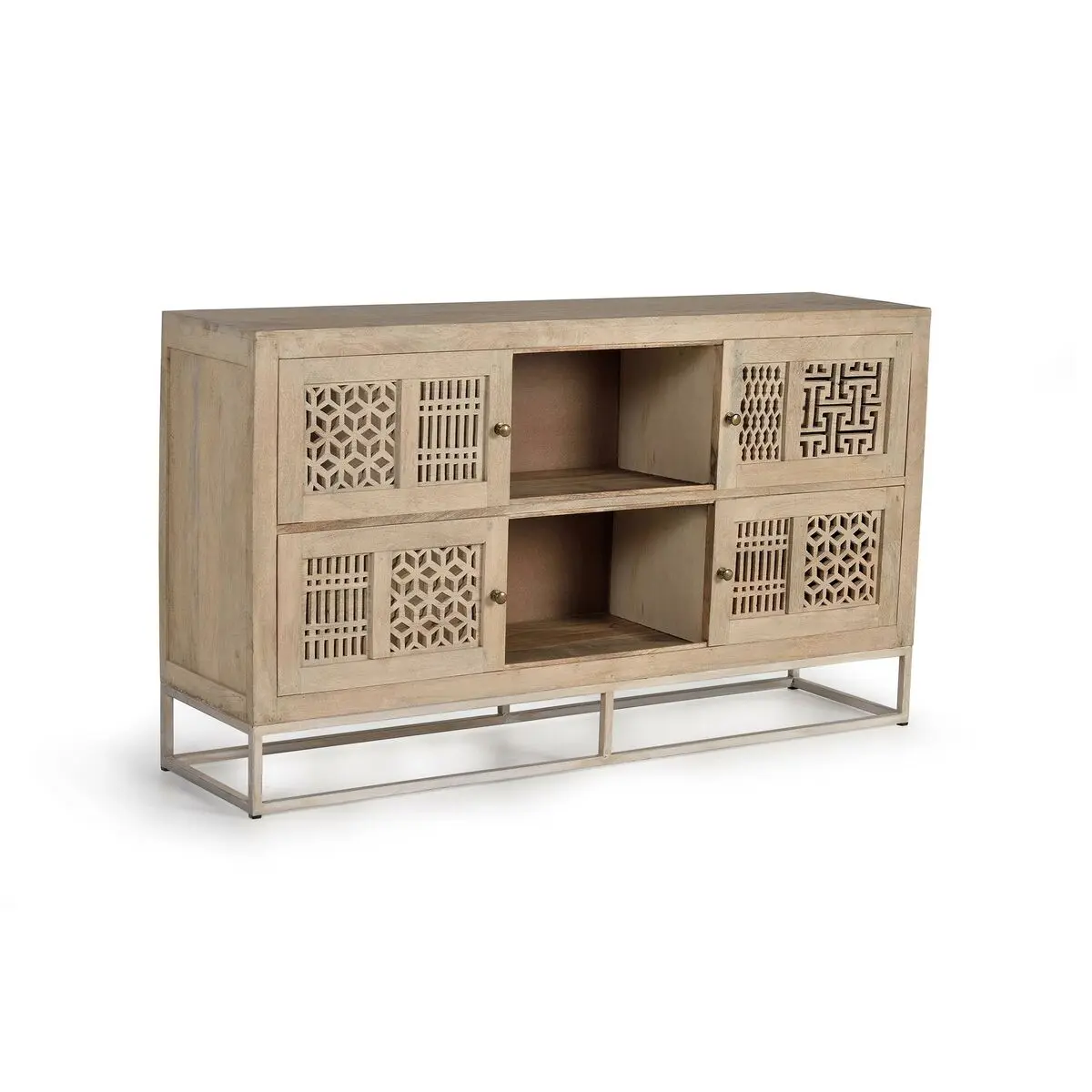 Credenza Alexandra House Living Naturale Ferro Legno di mango 160 x 91 x 40 cm