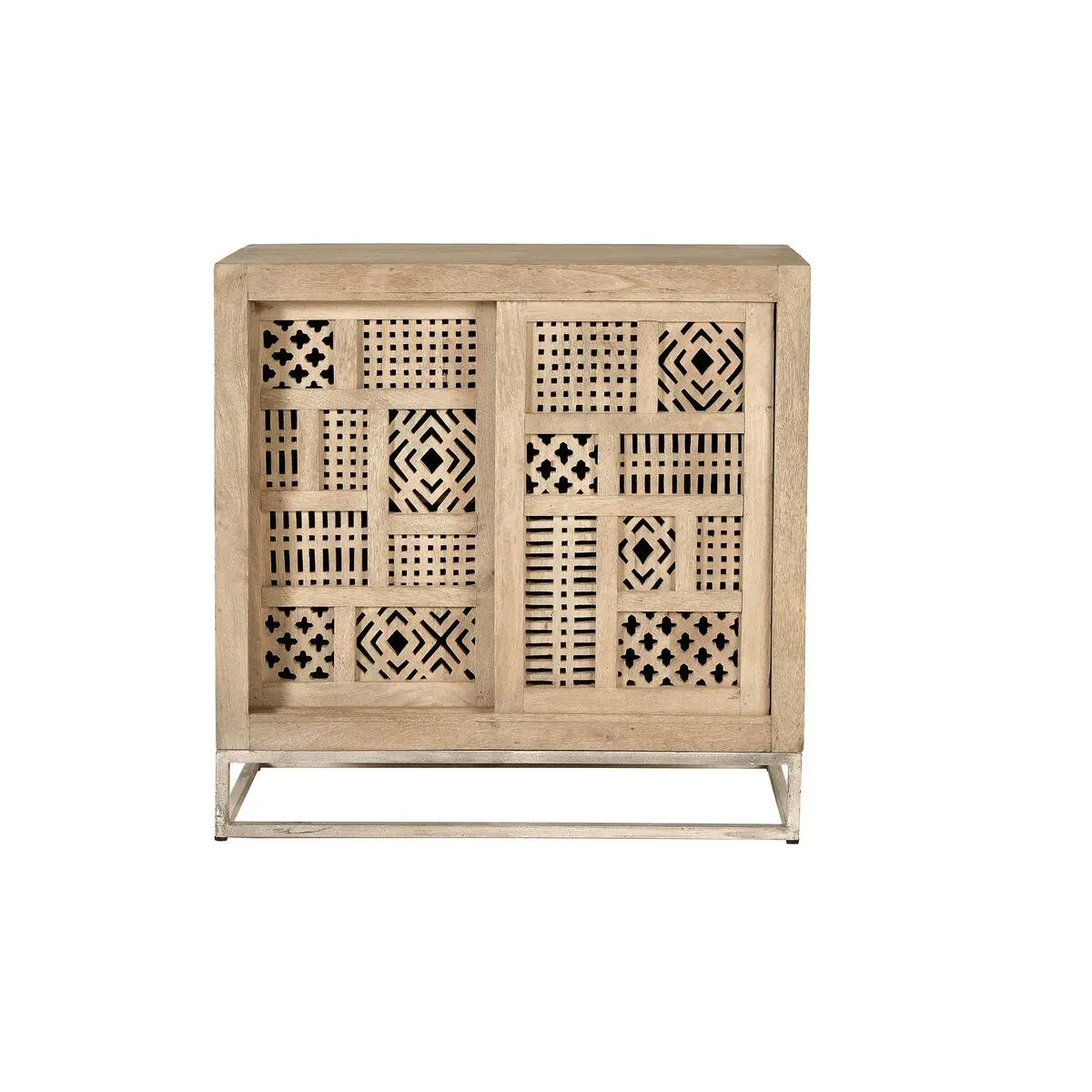 Credenza Alexandra House Living Naturale Metallo Legno di mango 90 x 90 x 40 cm