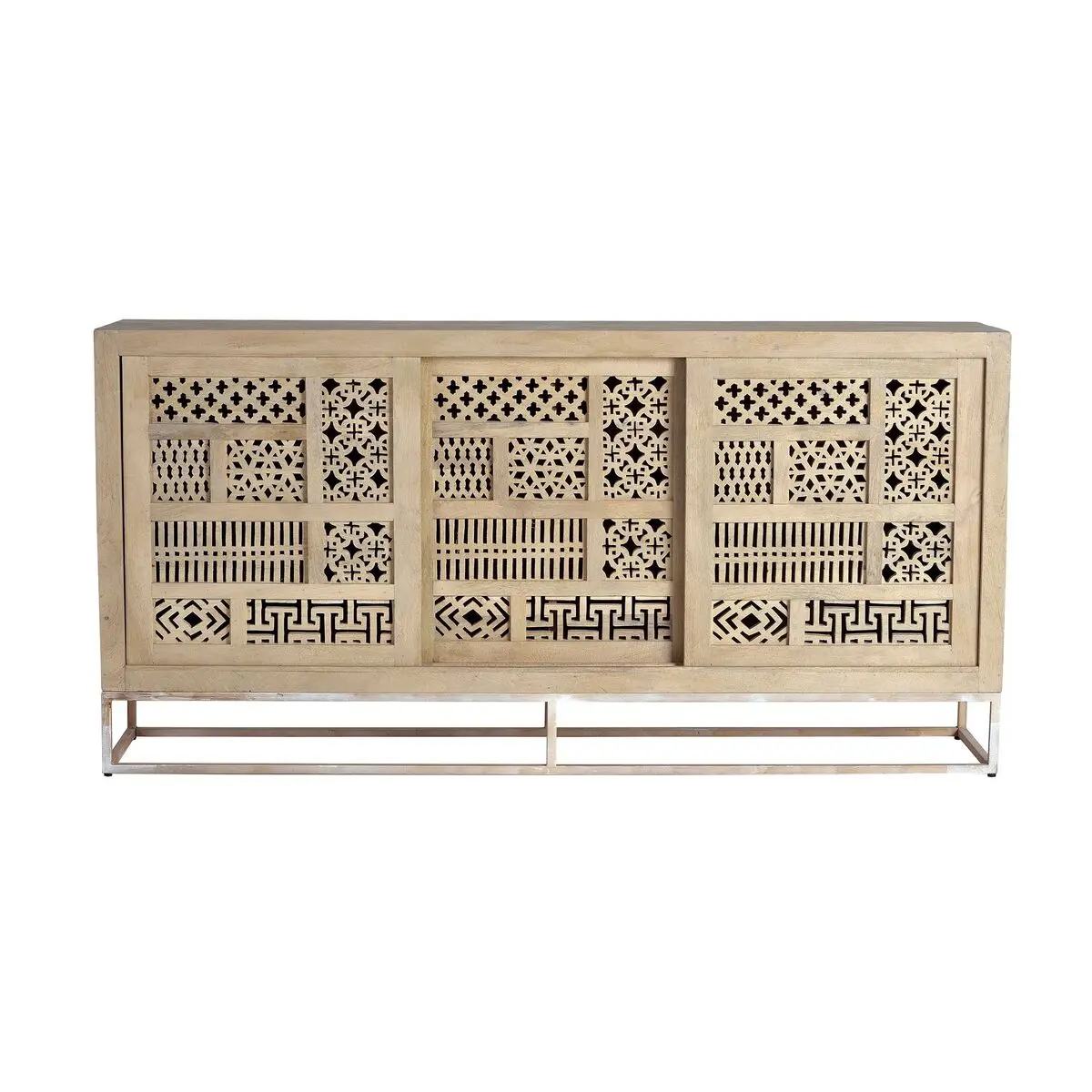 Credenza Alexandra House Living Naturale Metallo Legno di mango 190 x 95 x 40 cm