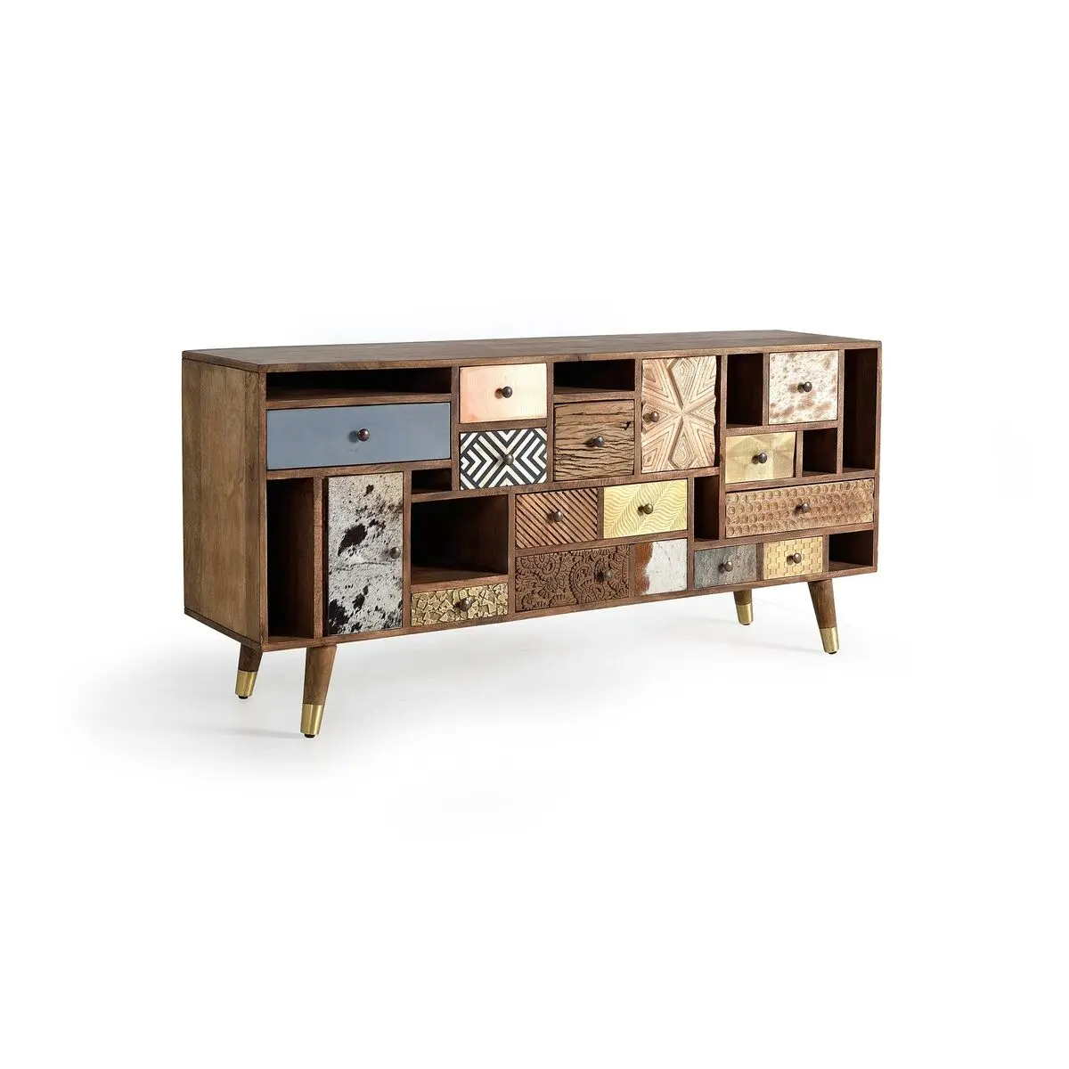 Credenza Alexandra House Living Naturale Legno di mango 160 x 76 x 40 cm