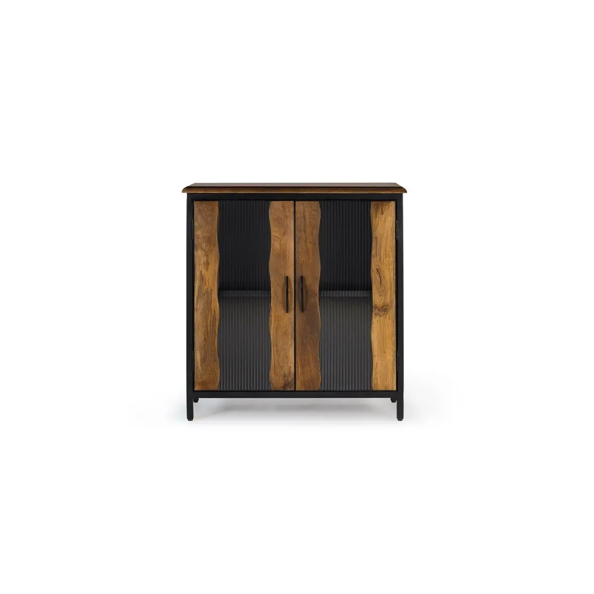 Credenza Alexandra House Living Nero Metallo Legno di mango 87 x 90 x 37 cm