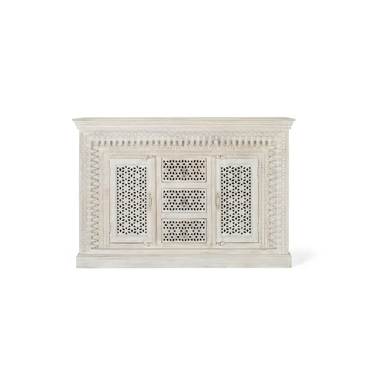 Credenza Alexandra House Living Bianco Legno di mango 150 x 100 x 40 cm