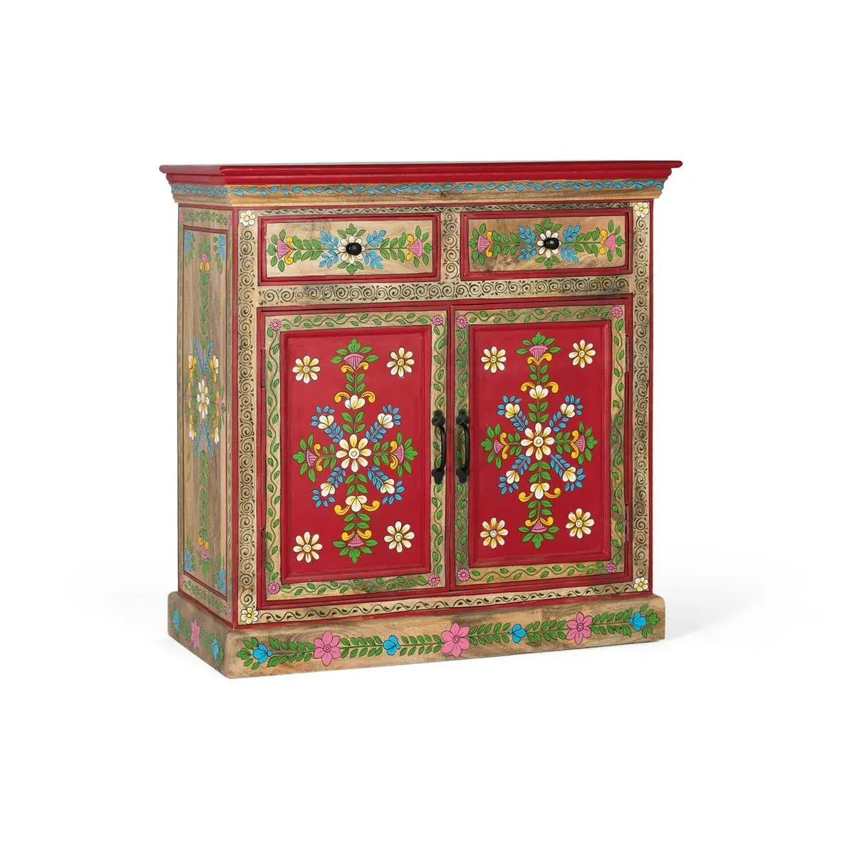 Credenza Alexandra House Living Multicolore Legno di mango 90 x 90 x 38 cm