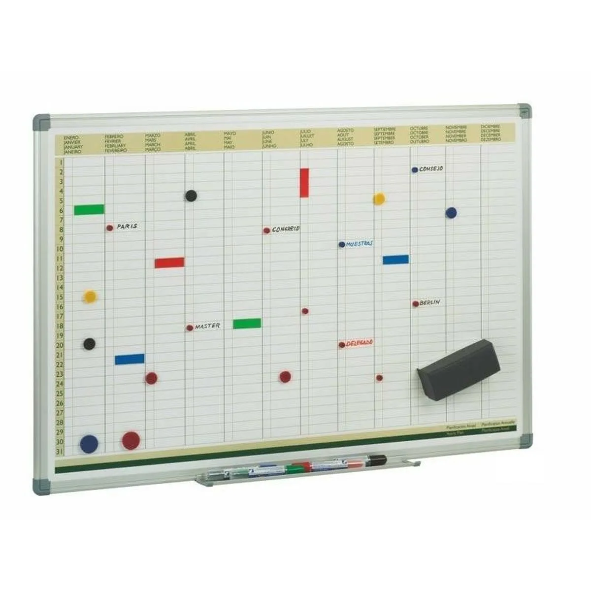 Lavagna magnetica Faibo 60 x 90 cm Agenda settimanale Bianco