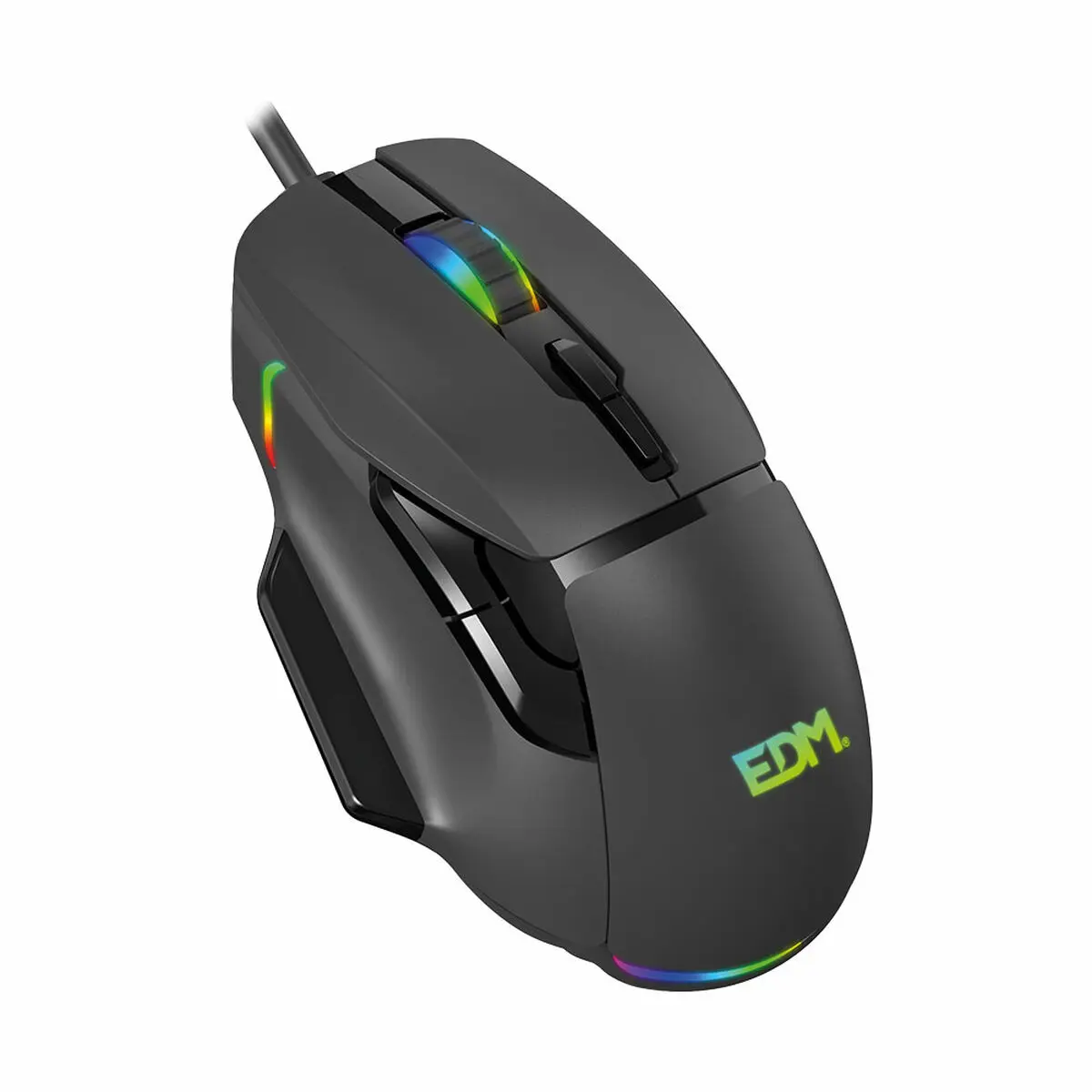 Mouse Gaming con LED EDM 07753 for players Nero 7200 dpi