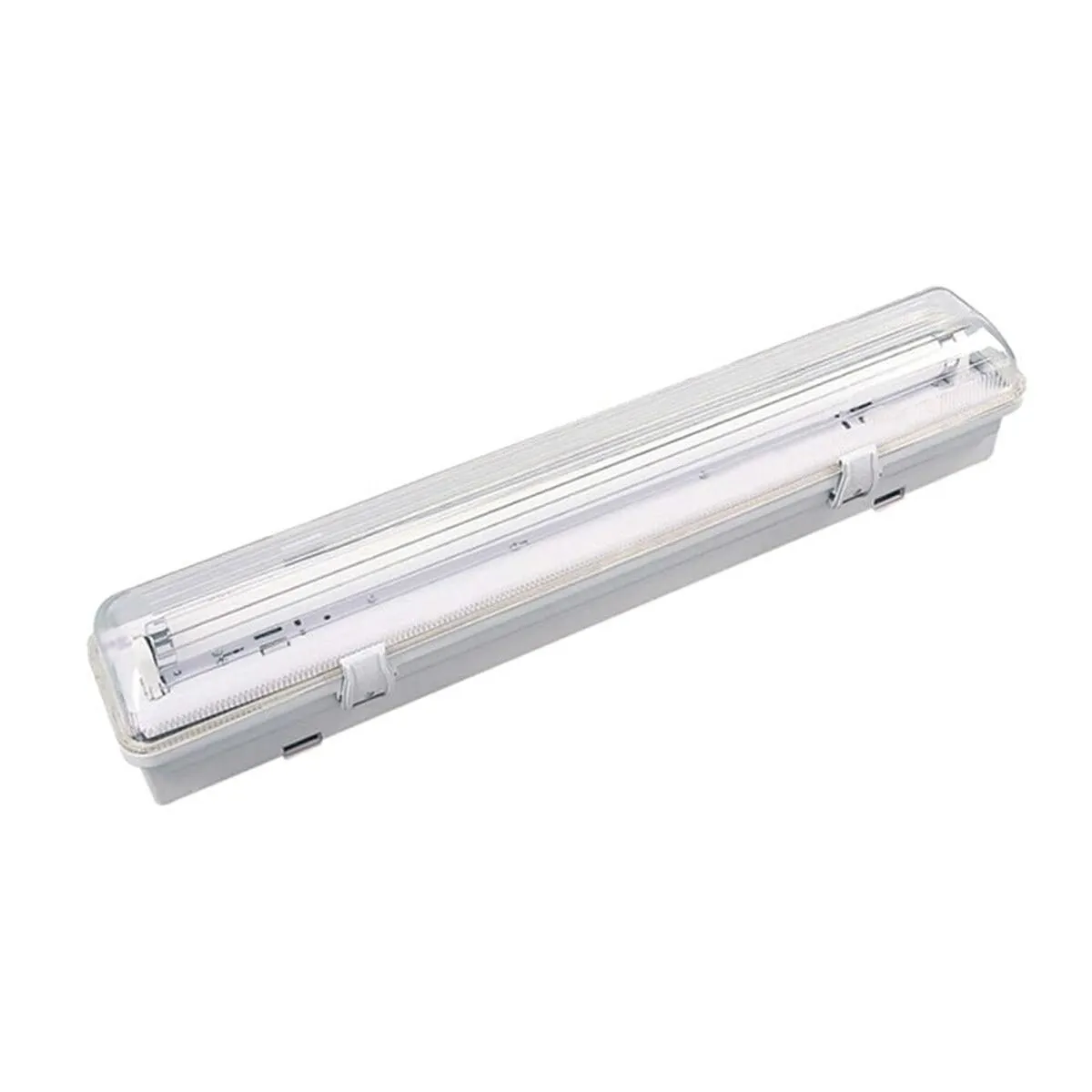 Plafoniera Stagna LED EDM Tubo fluorescente Grigio Policarbonato 126 cm