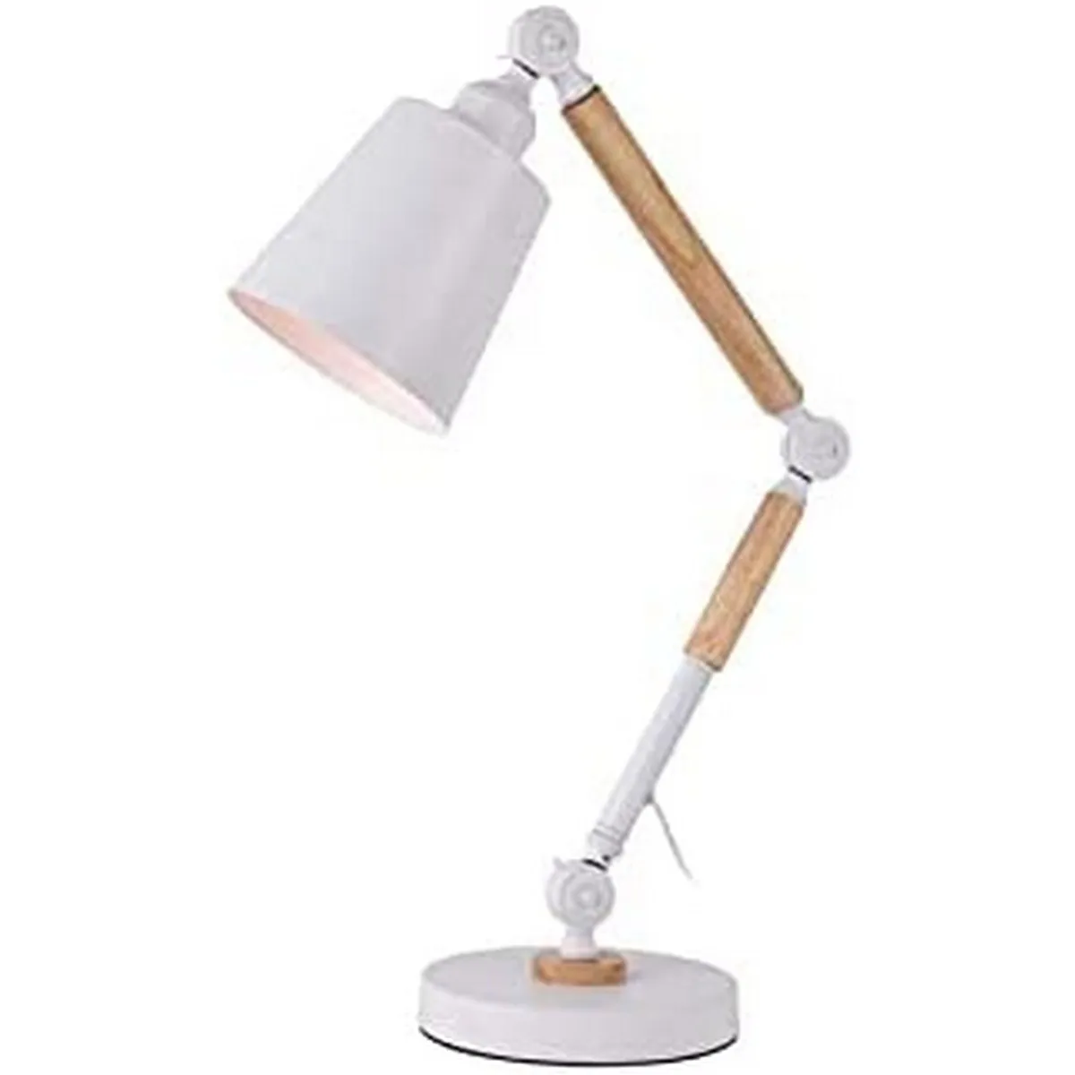 Lampada da scrivania EDM Legno Bianco Metallo 60 W (Ø 18 x 53 cm)