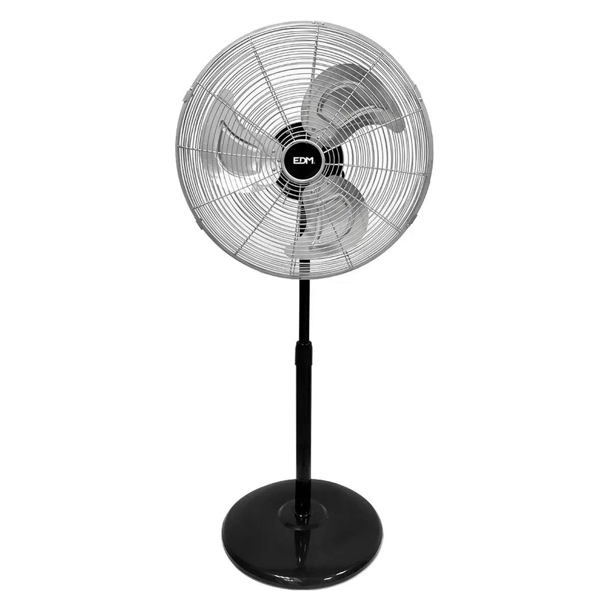 Ventilatore a Piantana EDM Nero opaco 80 W Ø 50 cm industriale