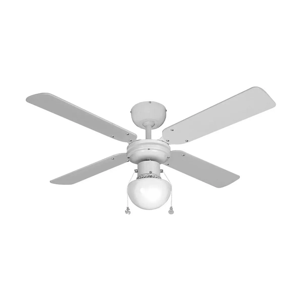 Ventilatore da Soffitto con Luce EDM Caribe Bianco 50 W